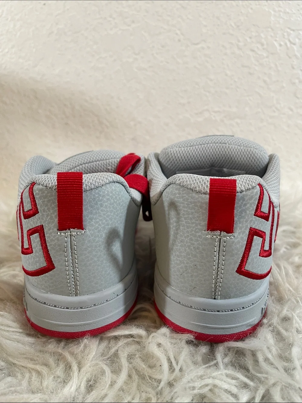 DC SHOE KIDS' COURT GRAFFIK SHOES GREY & RED SIZE 2 NEW - Picture 5 of 14